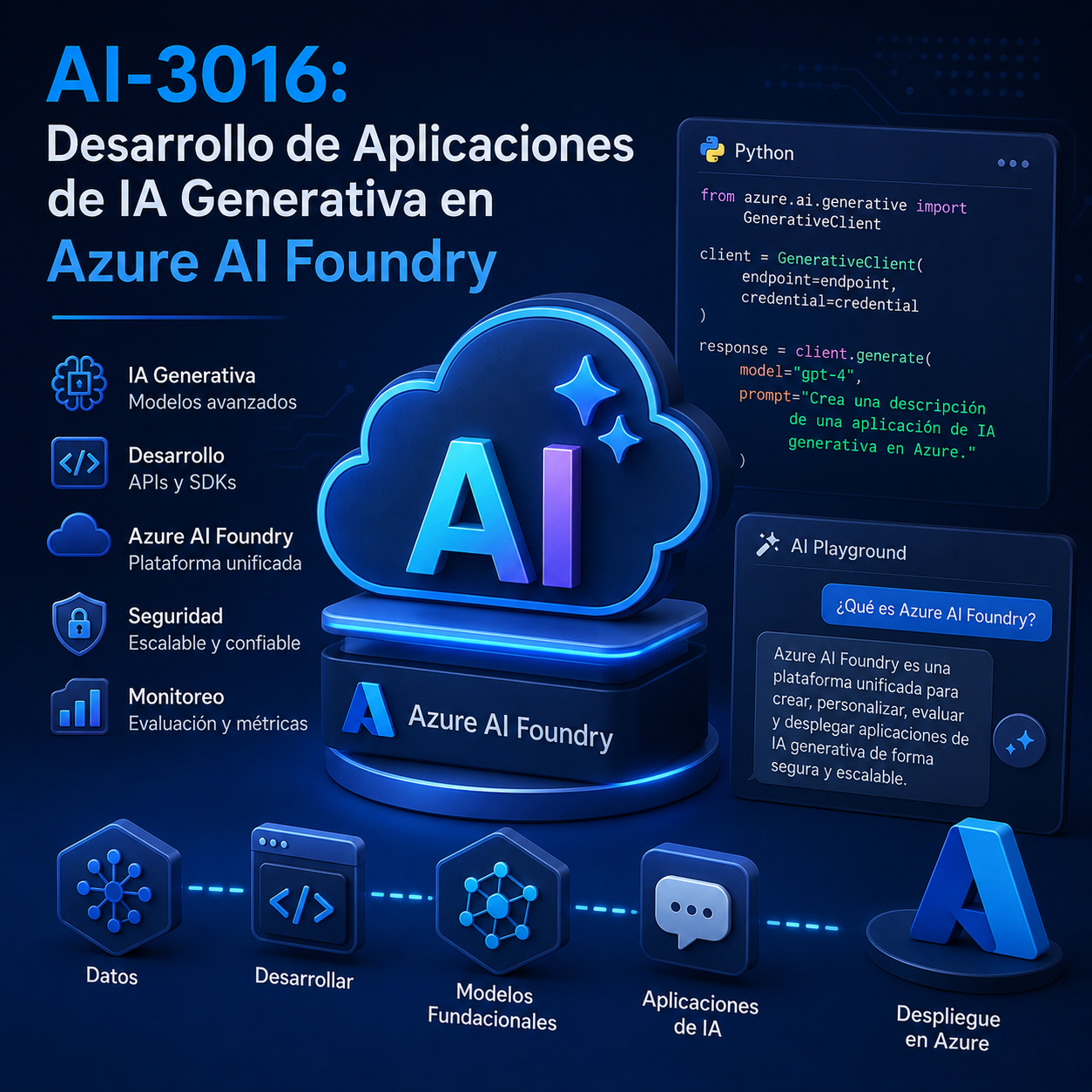 AI-3016: Desarrollo de Aplicaciones de IA Generativa en Azure AI Foundry